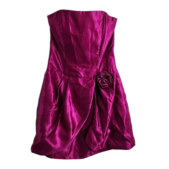 Jessica McClintock‎ for Gunne Sax Dress 5 Pink Mini Strapless Cocktail Prom - Picture 1 of 9